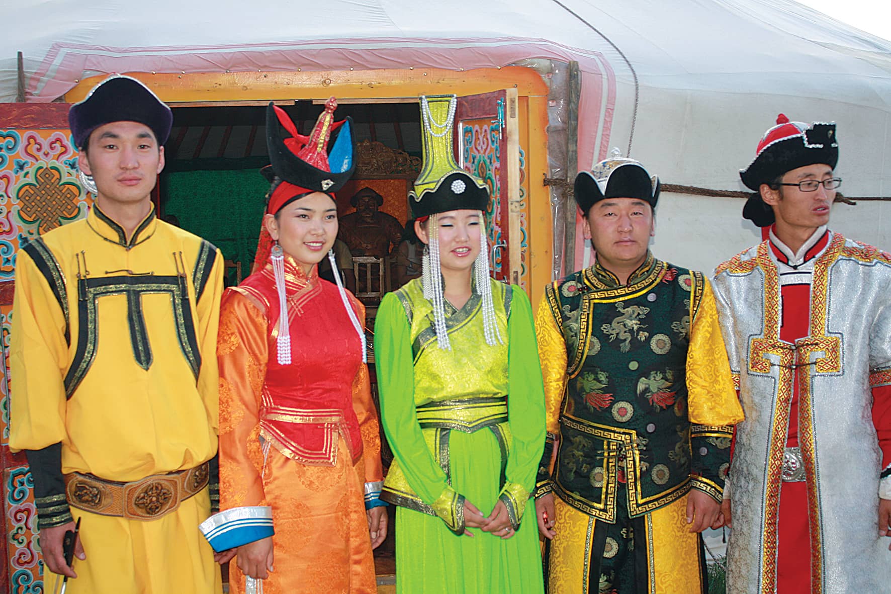 Jurtenlager in der Steppe