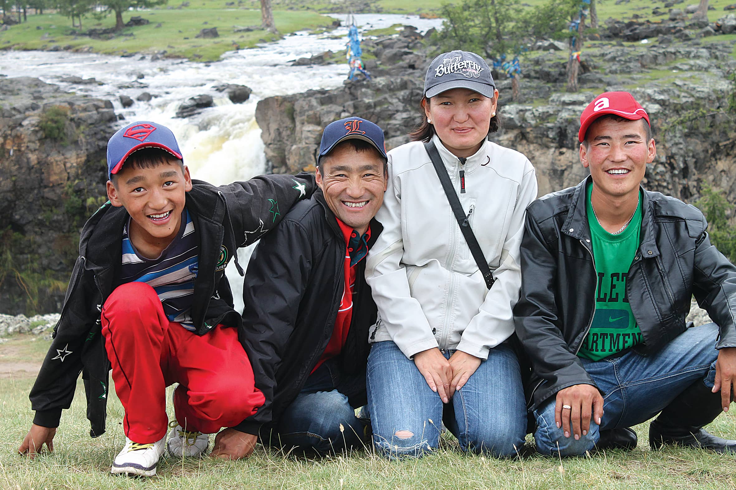 Nomaden in traditioneller Kleidung